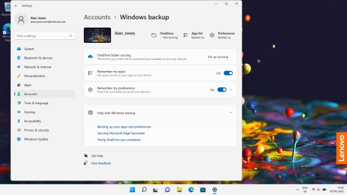 Click Set up syncing.