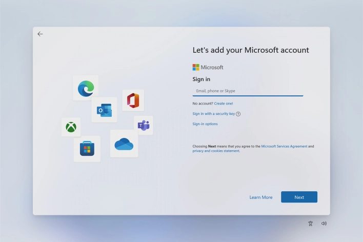 If you don't have a Microsoft account, click Create one! and follow the instructions on the screen to create a Microsoft account.