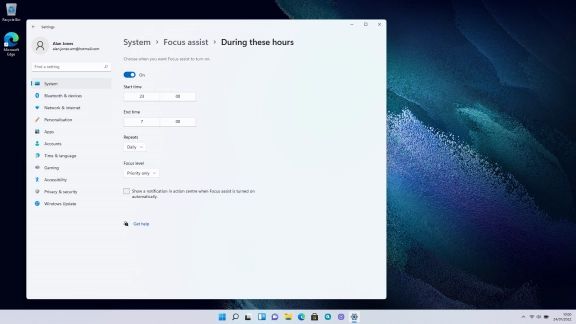 Follow the instructions on the screen to select period of time and focus type for automatic focus mode.