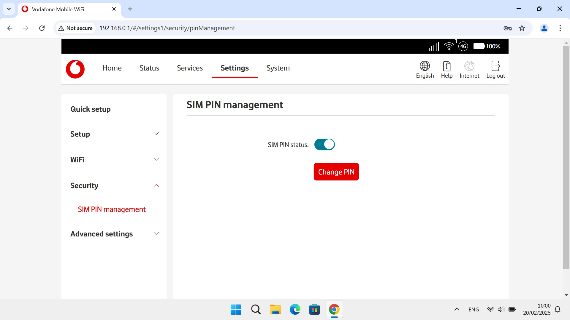 Click the indicator next to 