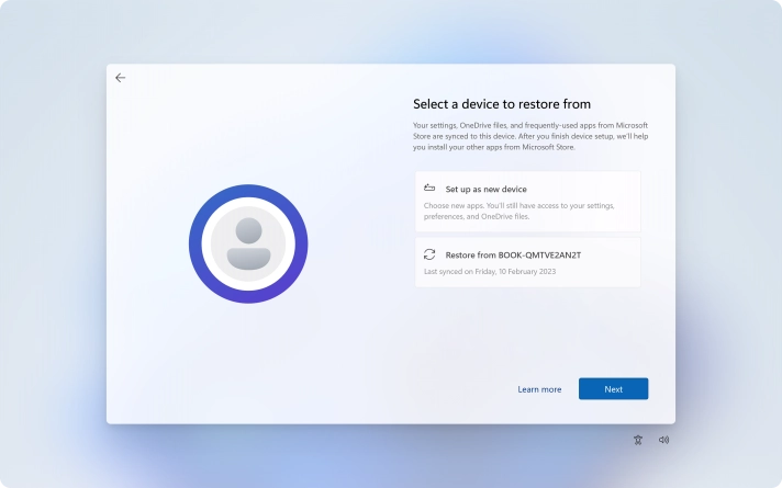 Click Set up as new device.