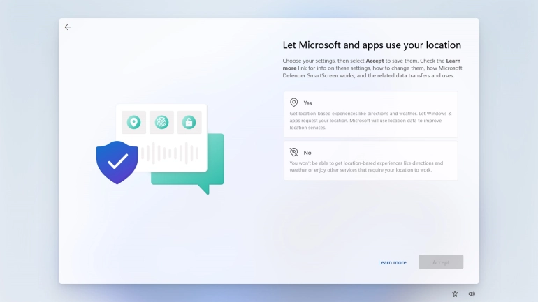 Click the required setting.