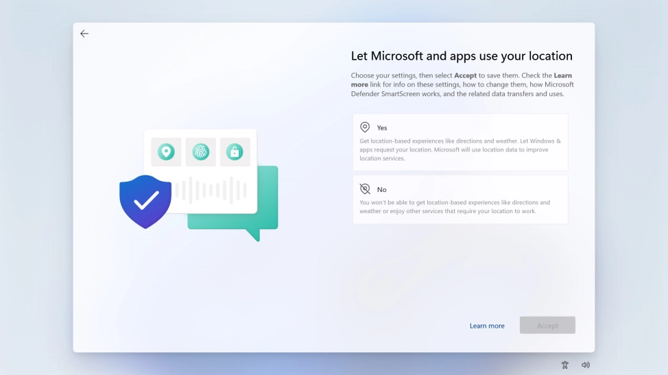 Click the required setting.