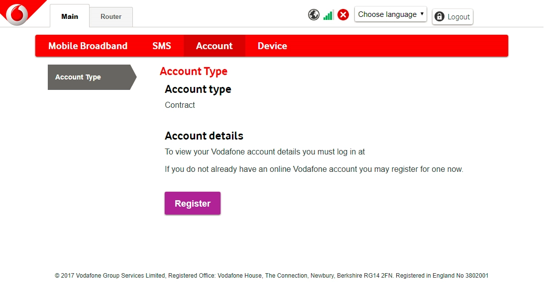 In Account you can go to your account.