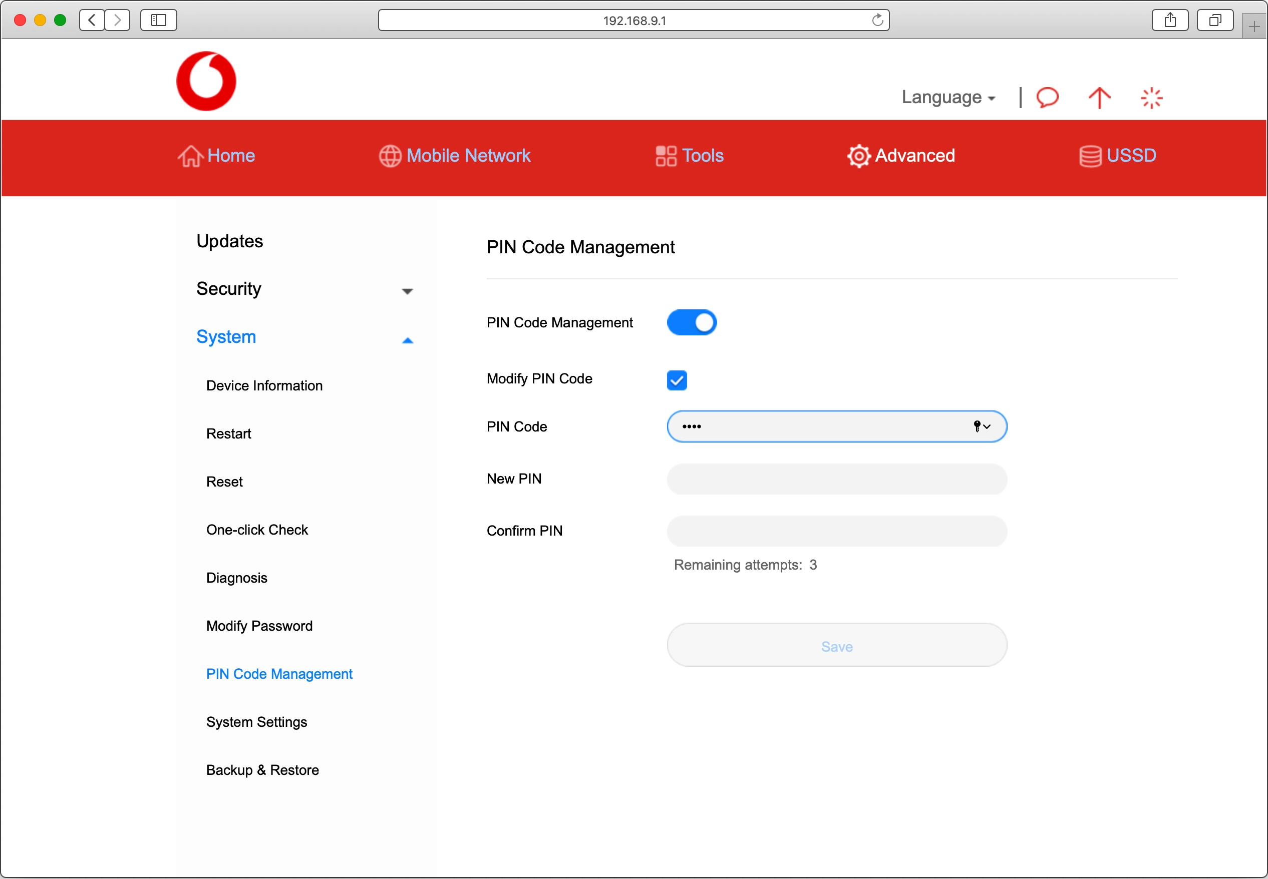 Click the field next to 