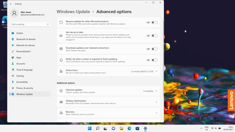 Click Optional updates. If a new update is available, it's displayed. Follow the instructions on the screen to update the laptop drivers.