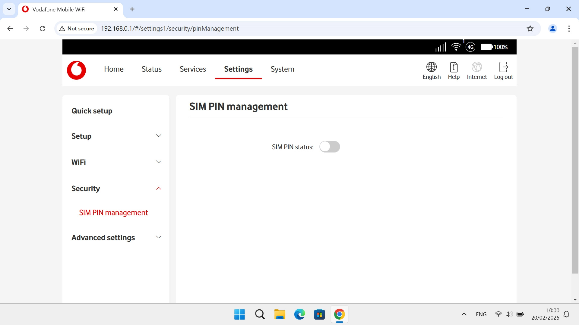 Click the indicator next to 