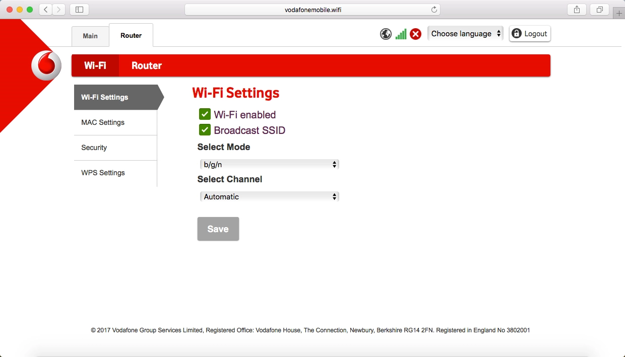 In Wi-Fi you can select WPS settings, change name and password for your Wi-Fi hotspot and more.