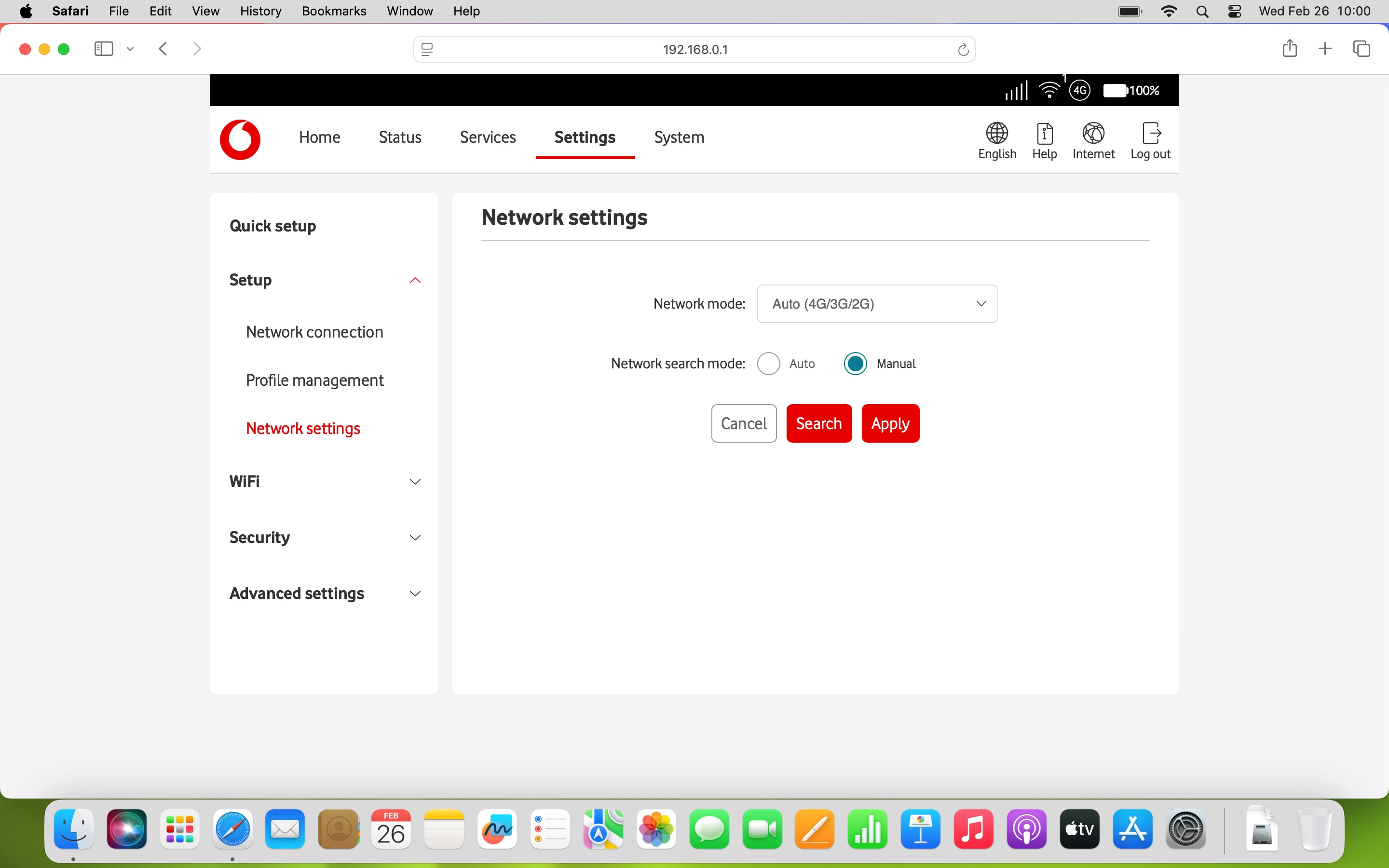 Click the field next to 