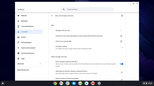 Click Manage what you sync.