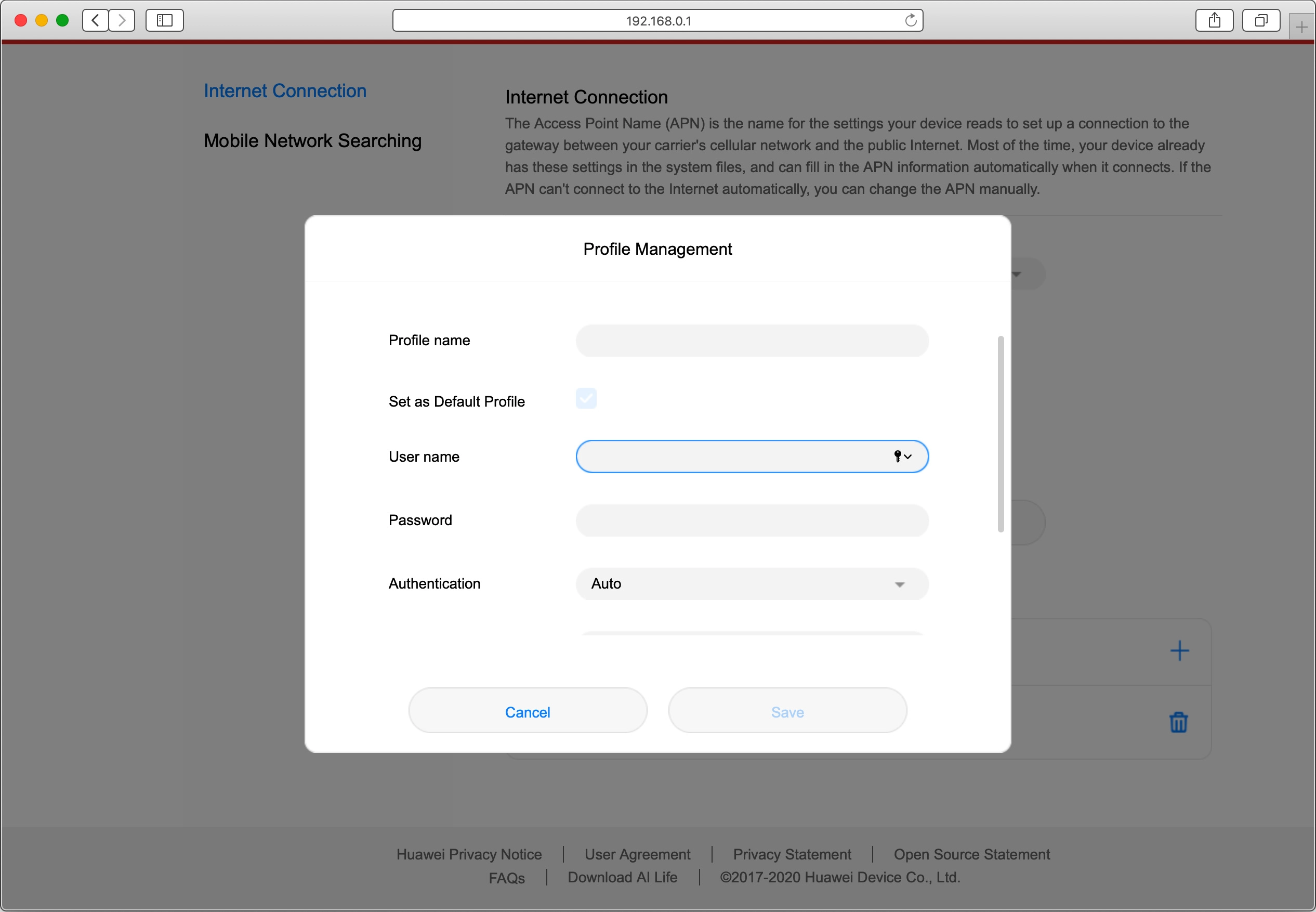 Click the field next to 