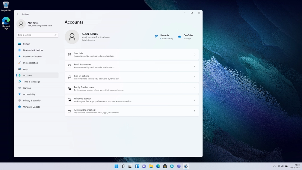 Click Windows backup.