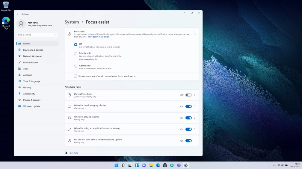Click Customise priority list.