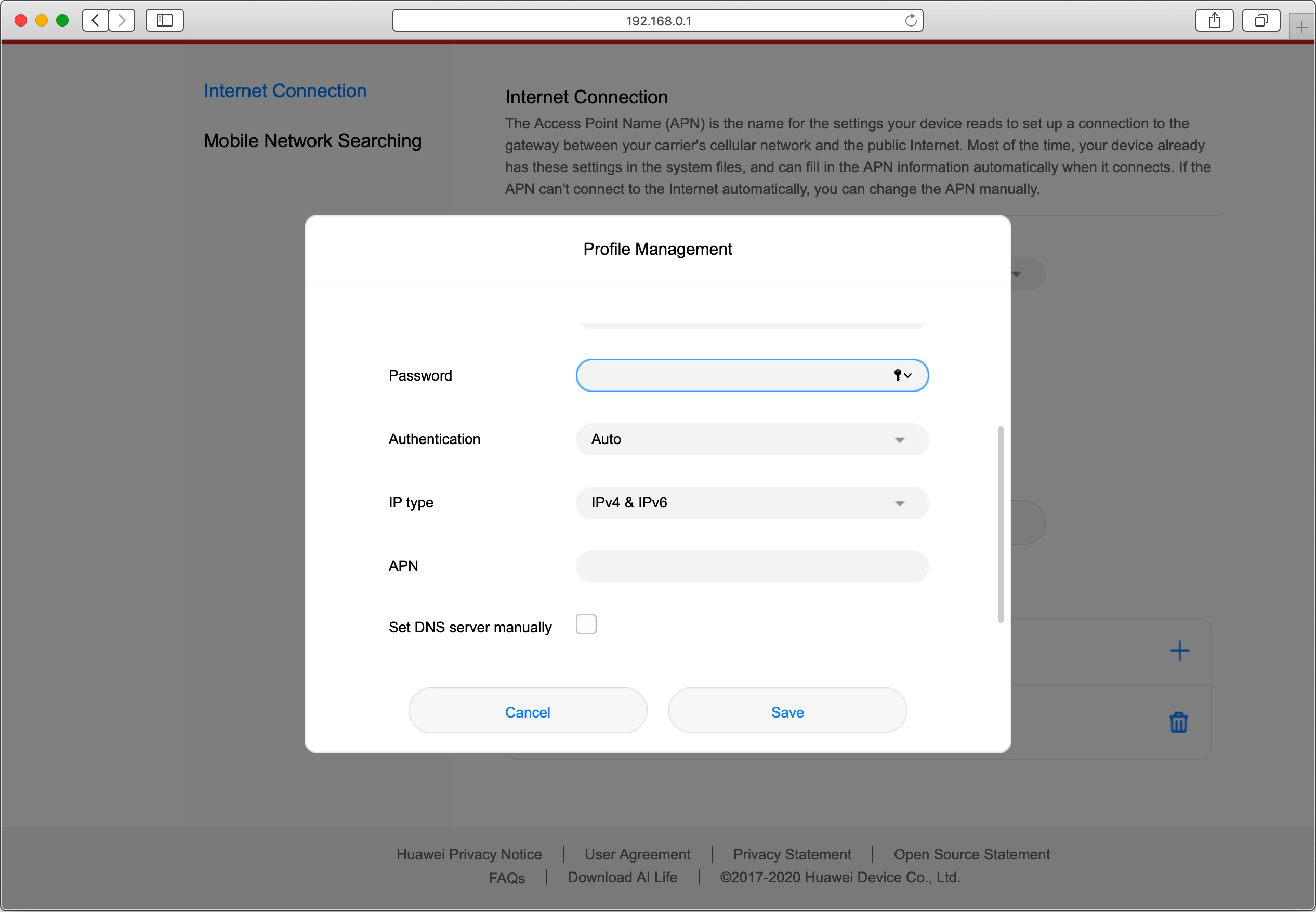 Click the drop down list next to 