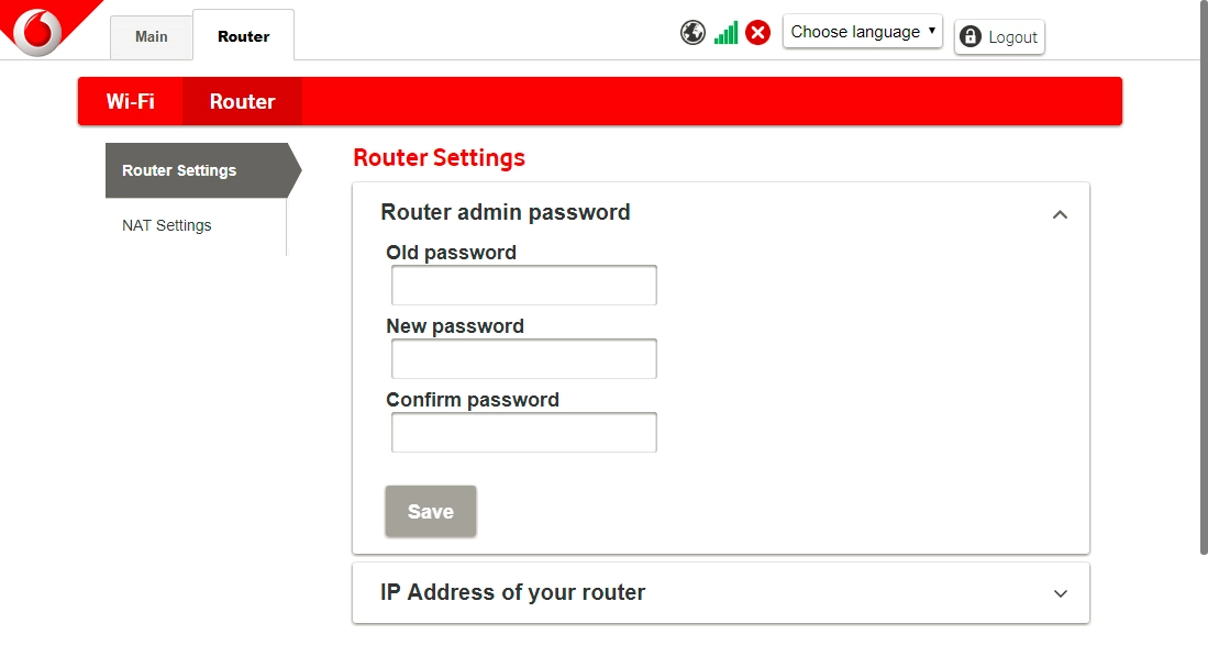 In Router you can edit various security settings such as router name and password and see your router's IP address.