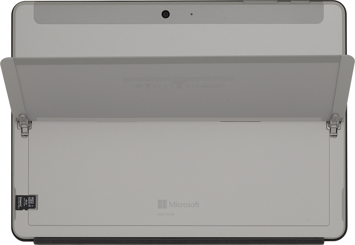 Turn the memory card with the golden contacts facing downwards.