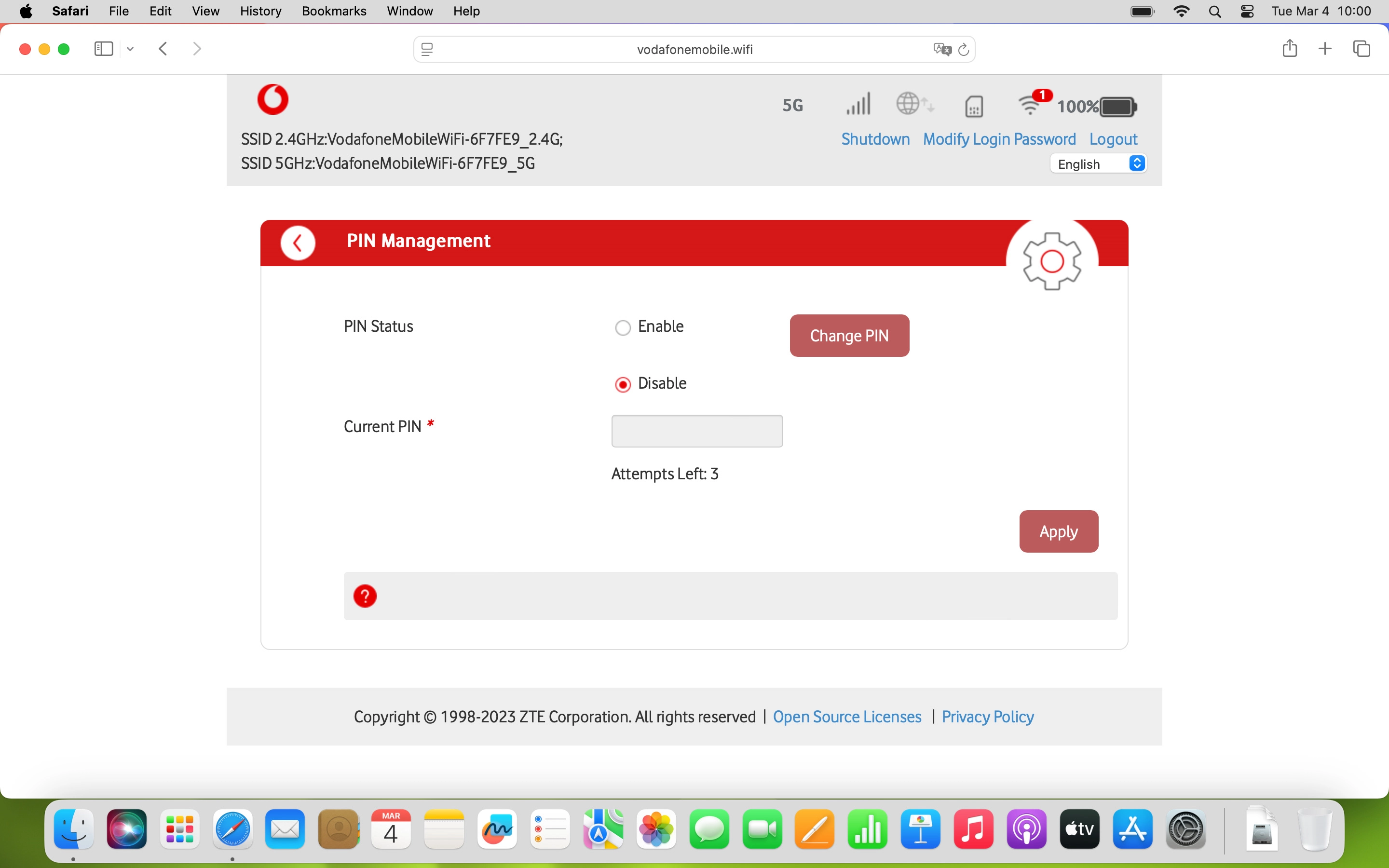Click the field next to 