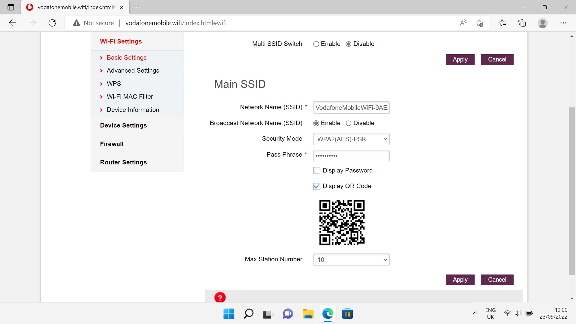 Click the field next to 