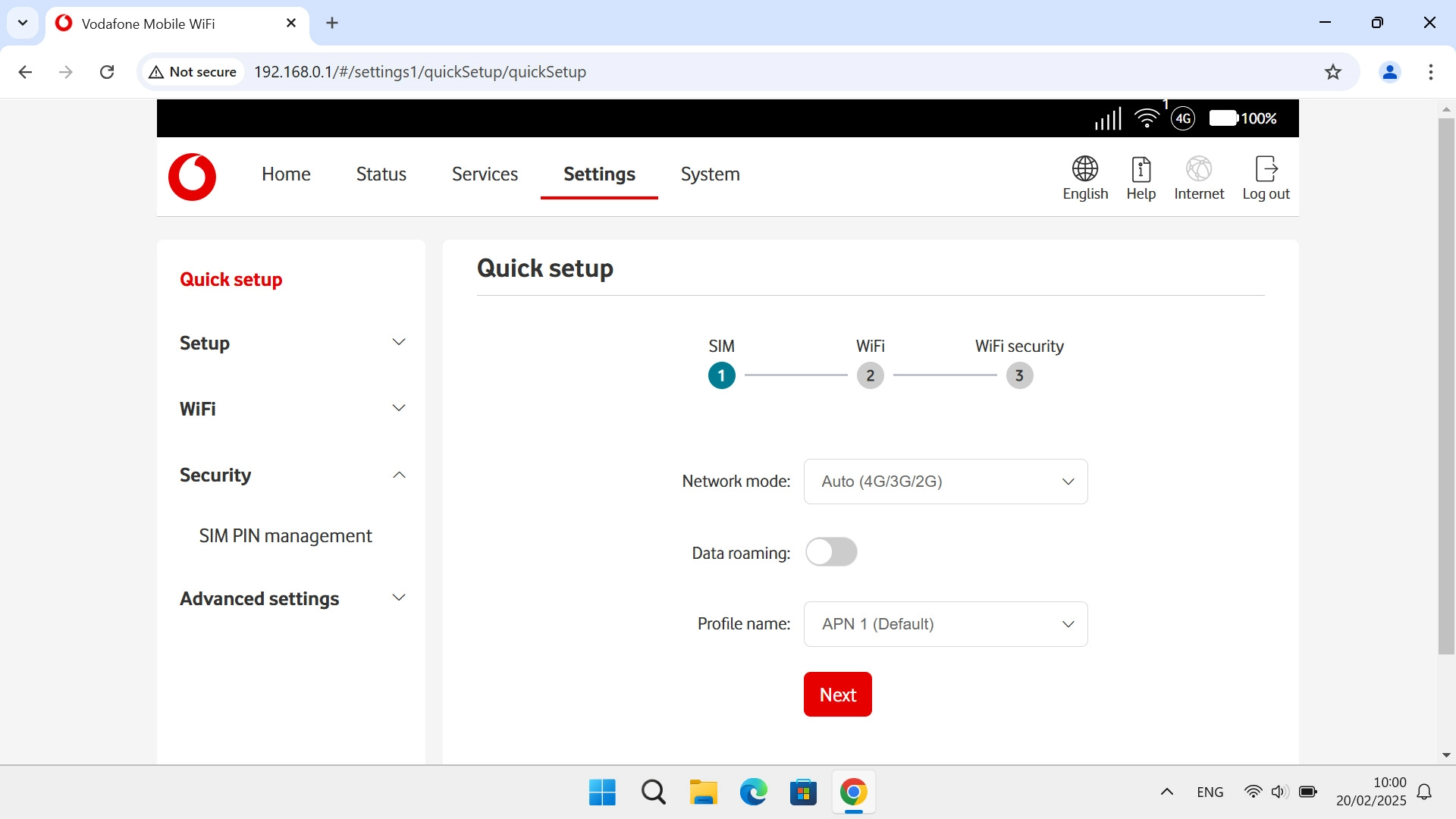 Click SIM PIN management.