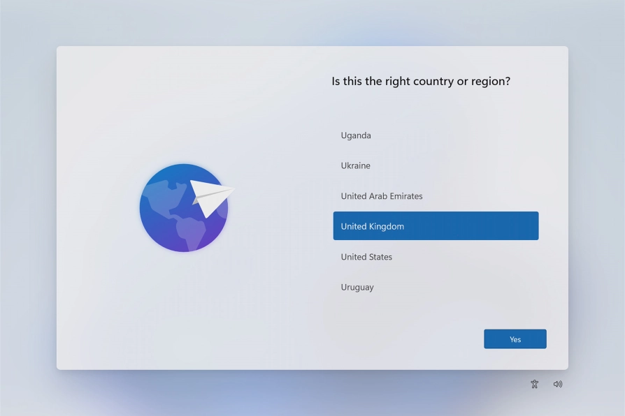 Click the required country or area.