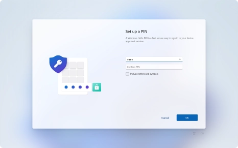 Click Confirm PIN and key in the required PIN again.