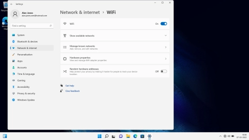 Click Show available networks.