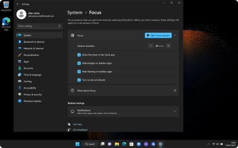 Follow the instructions on the screen to select the required settings for focus mode.