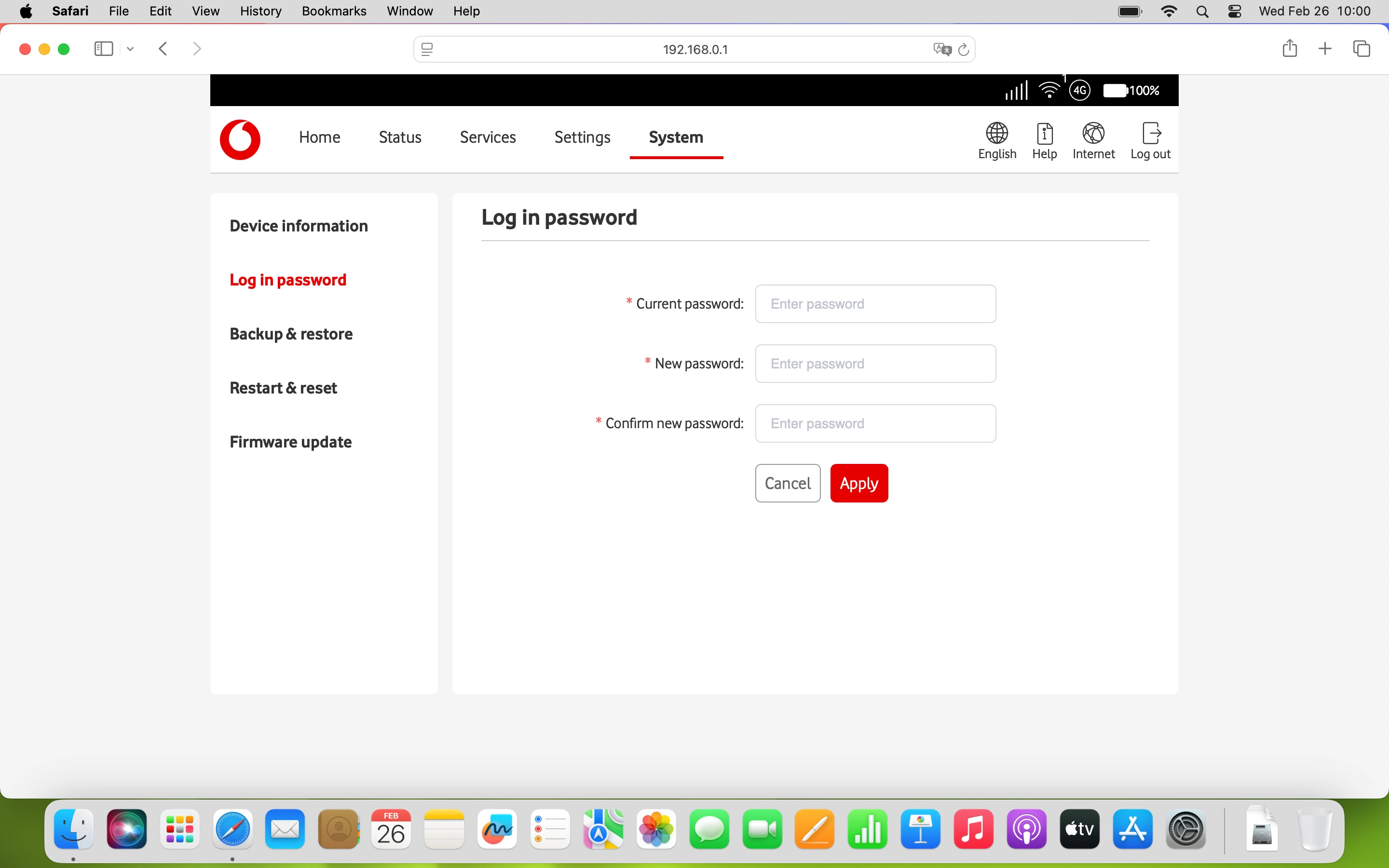 Click the field next to 