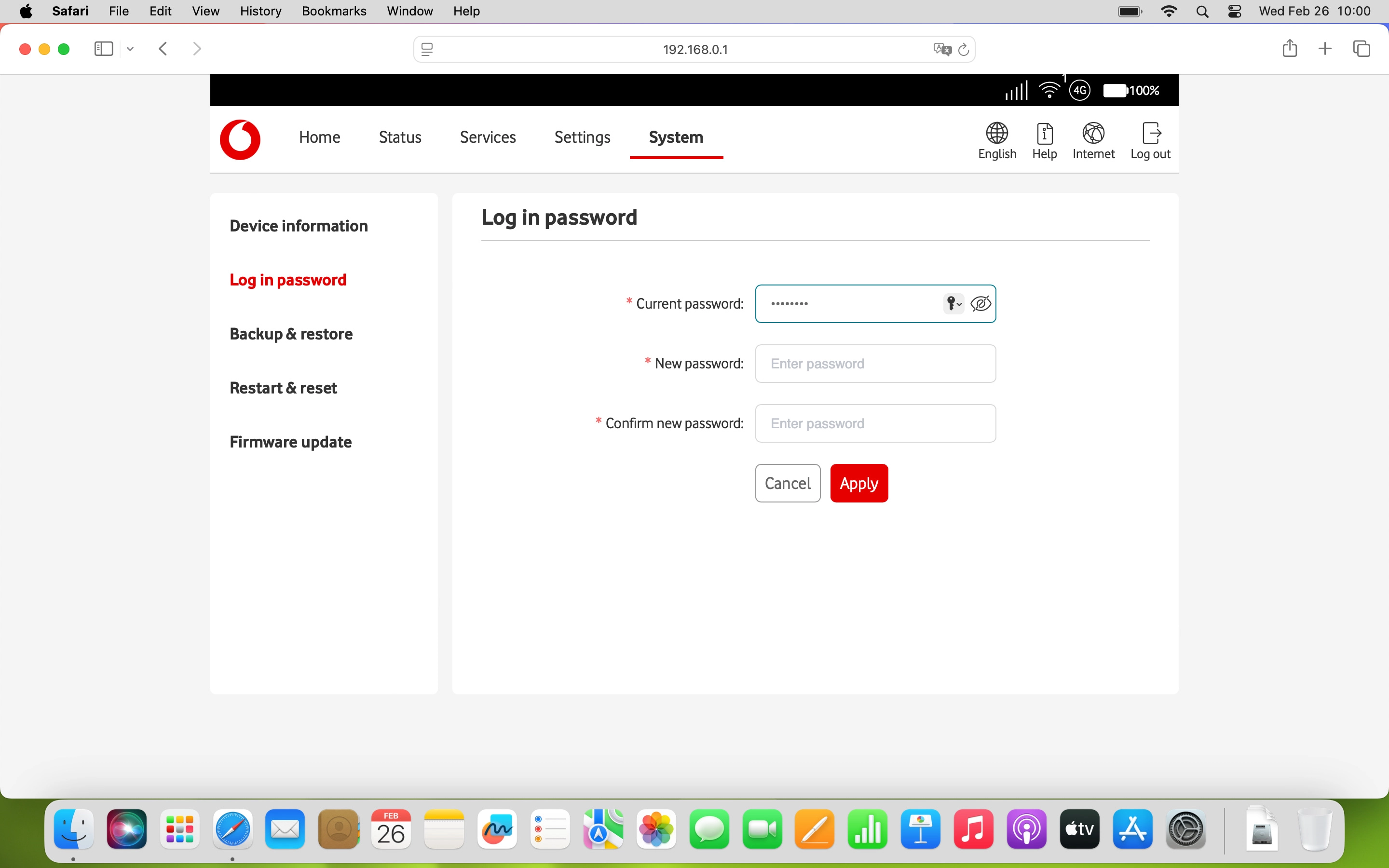 Click the field next to 