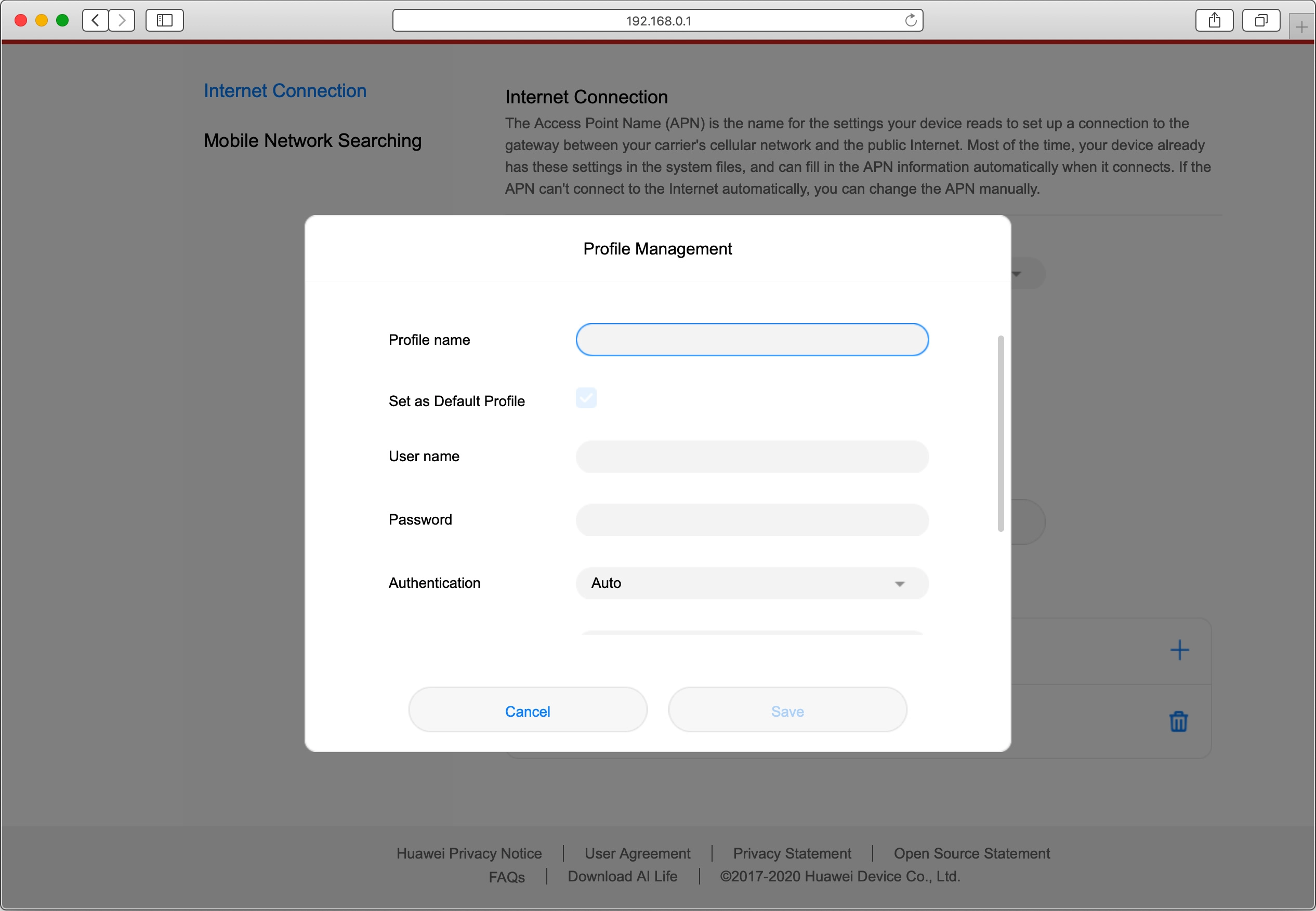 Click the field next to 
