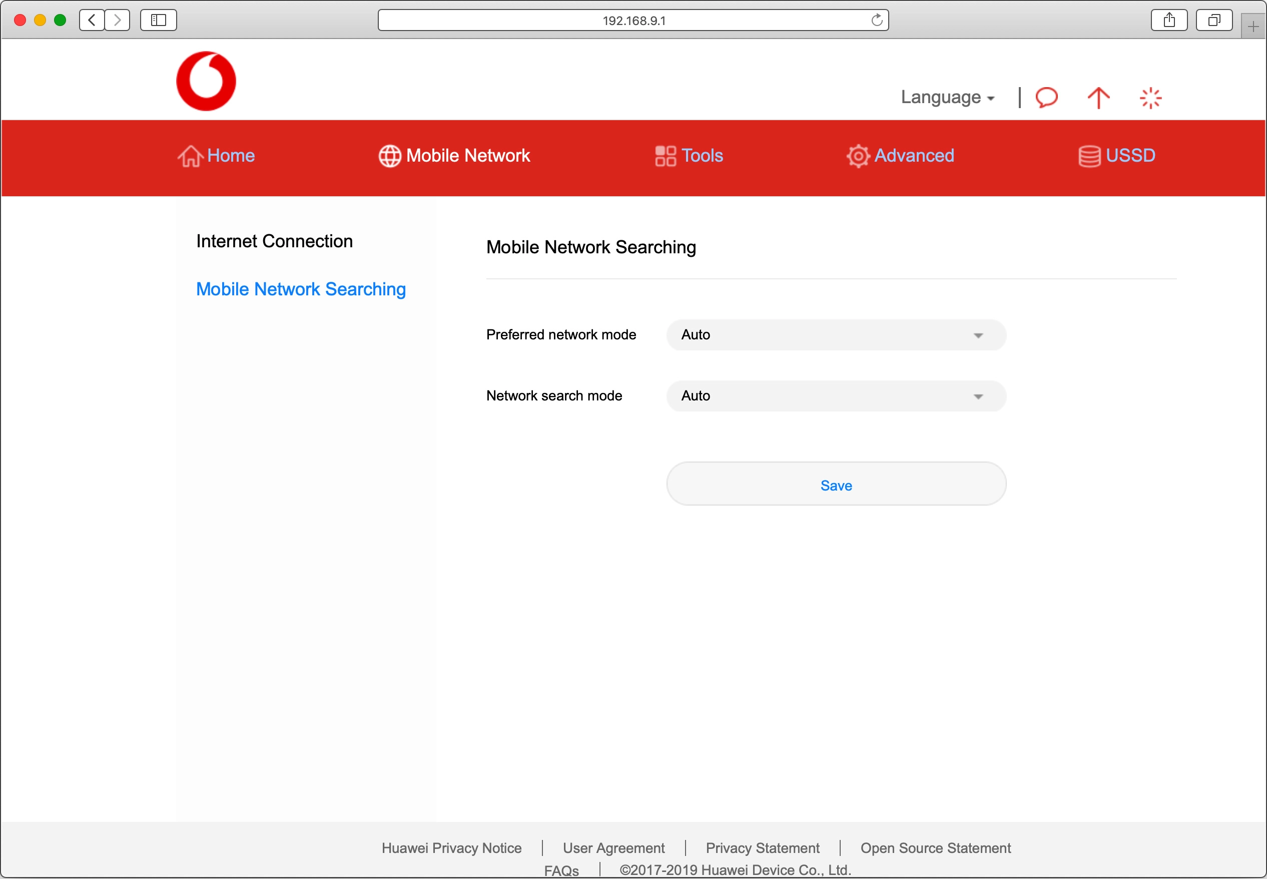 Click the drop down list next to 