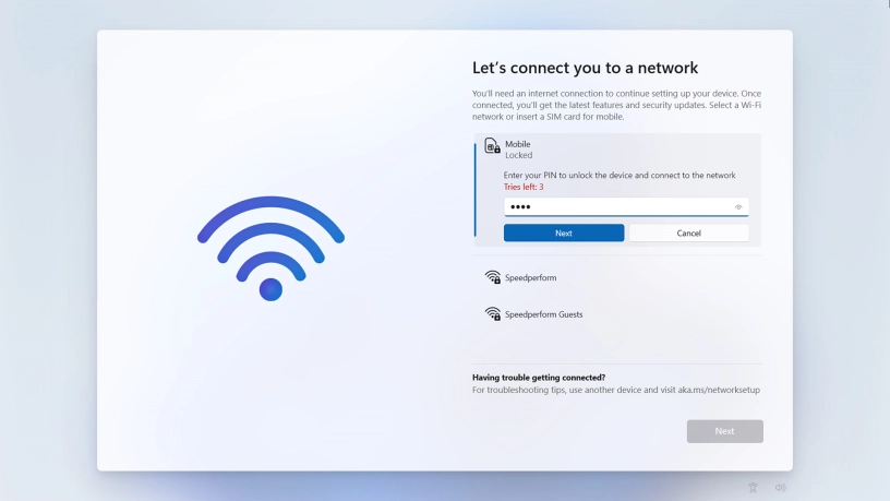 Key in your PIN and click Next.