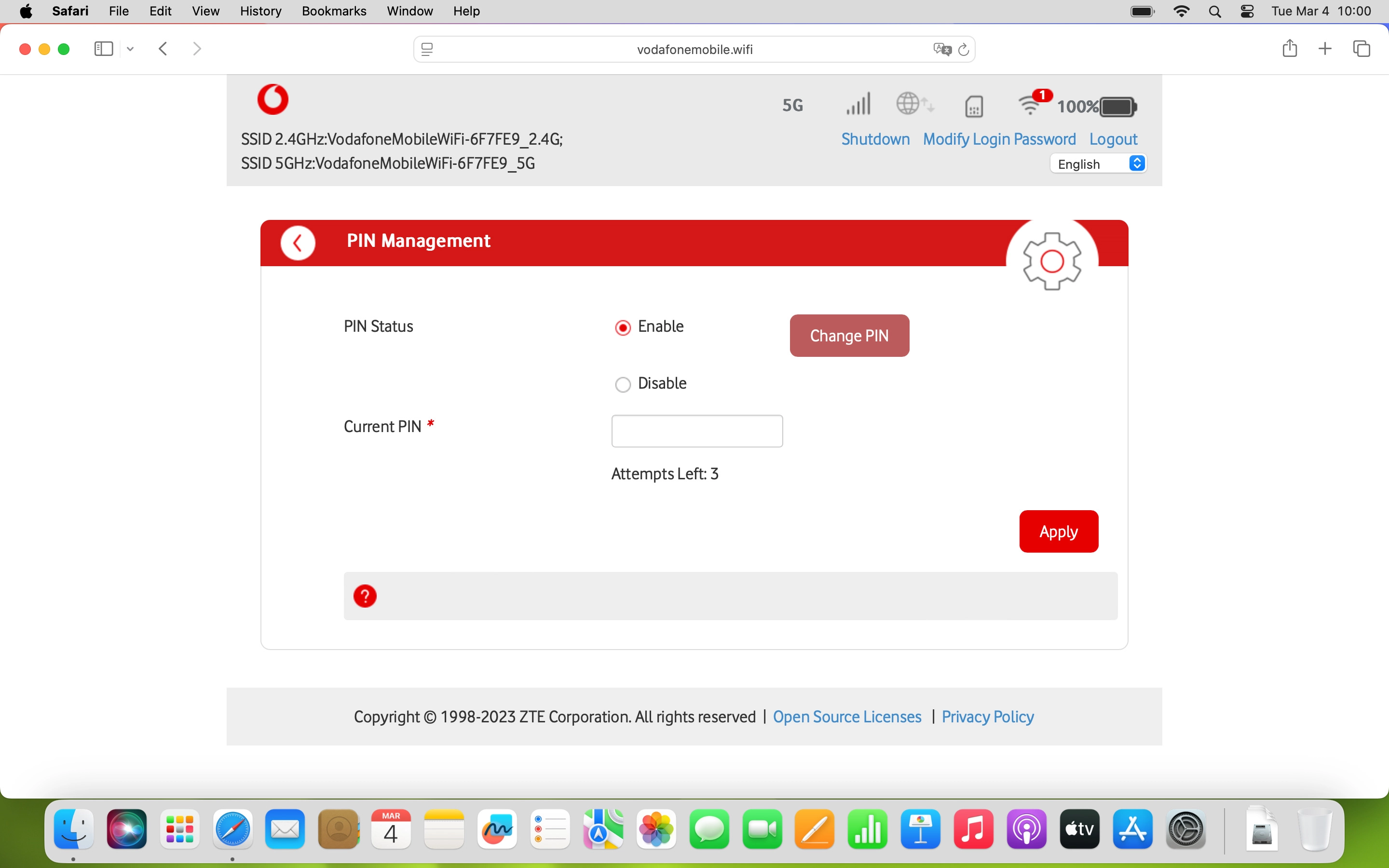 Click the field next to 