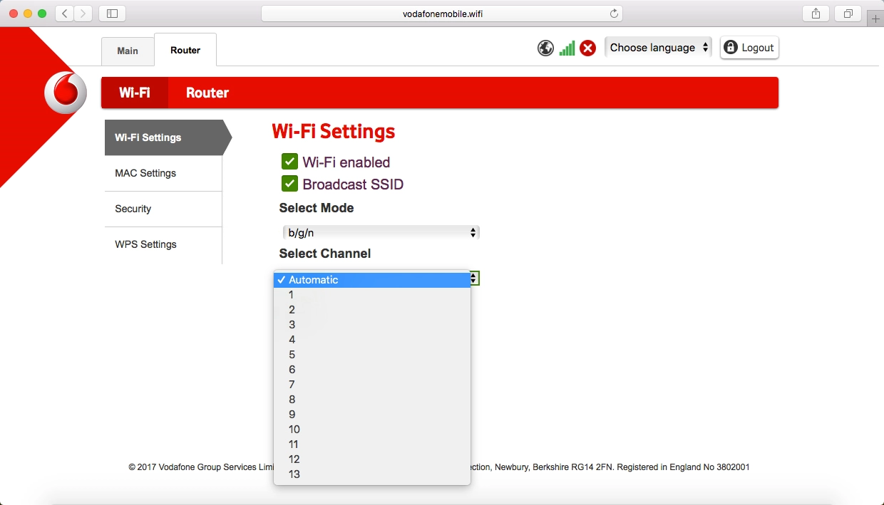 Click the required channel.