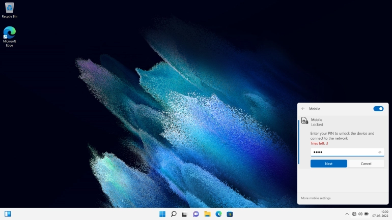 Key in your PIN and click Next.