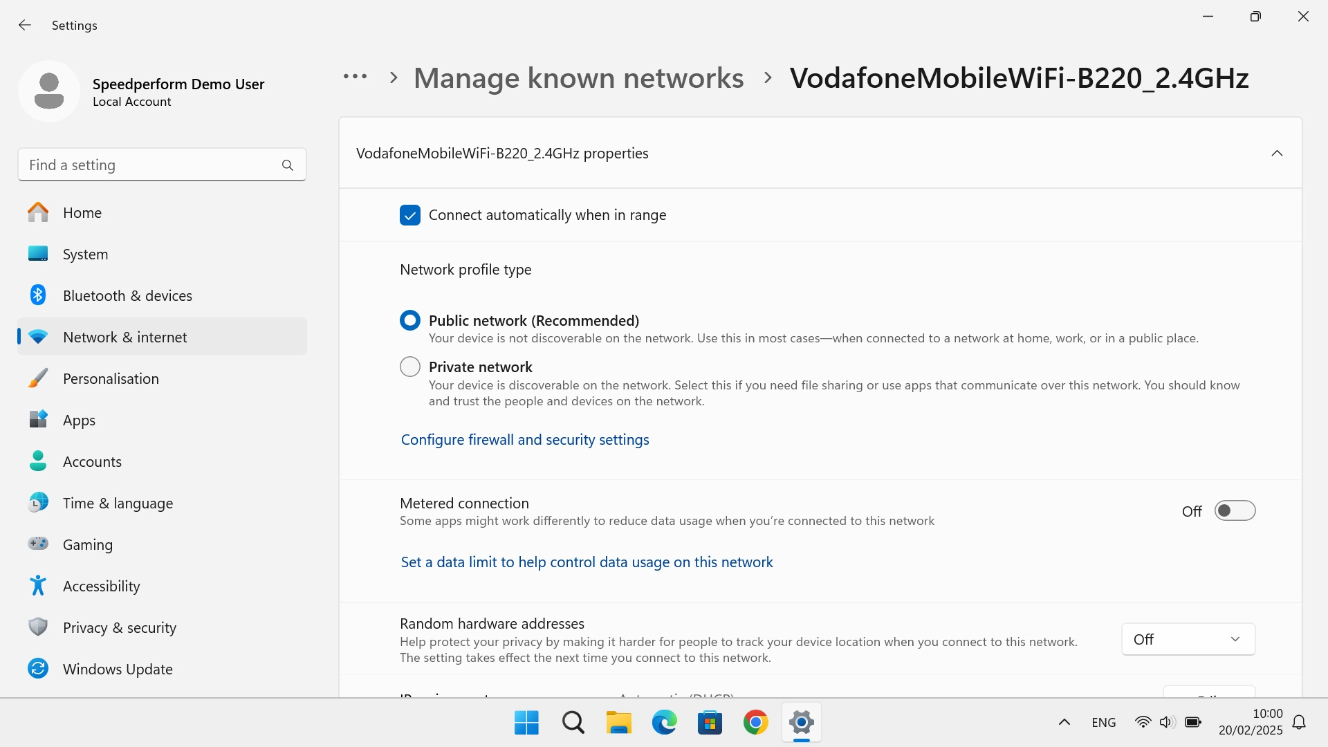 Click the field next to 