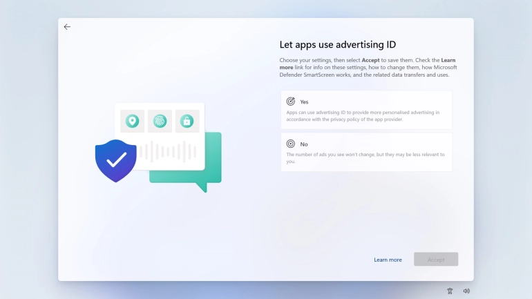 Click the required setting.
