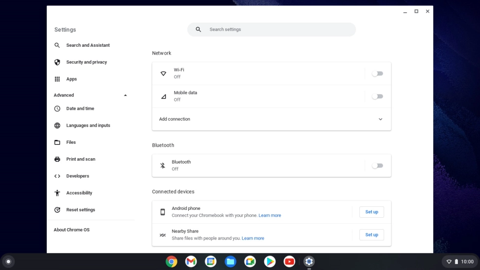 Click Reset settings.