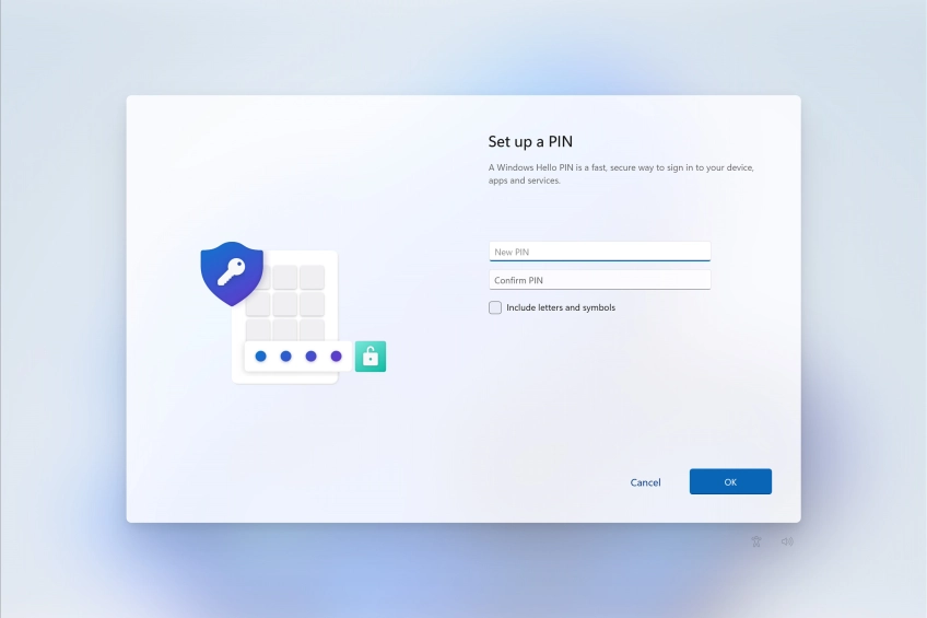 Click New PIN and key in the required PIN.