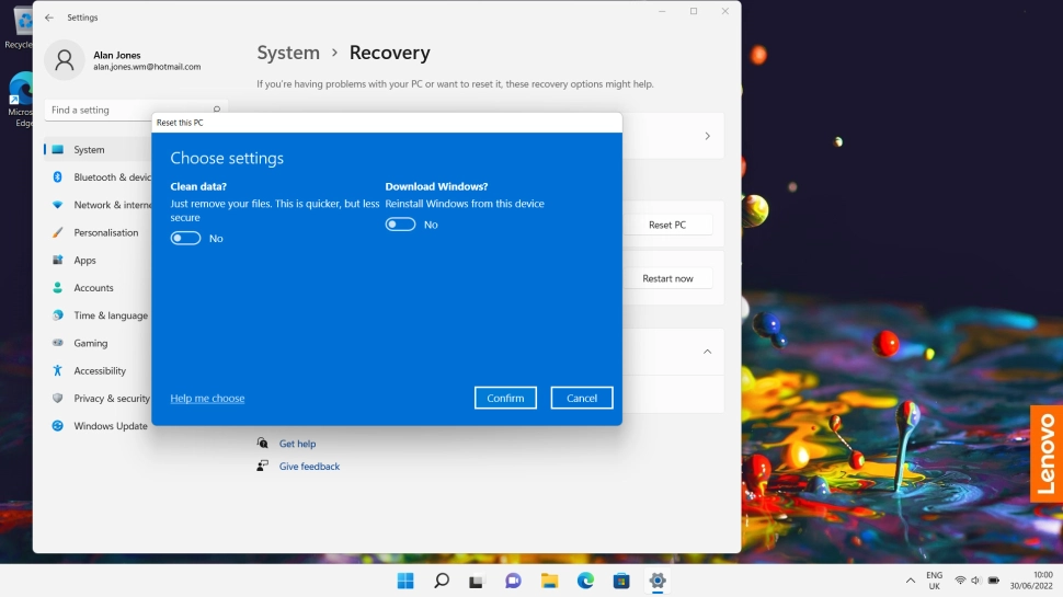 Click the indicators to select the required settings.