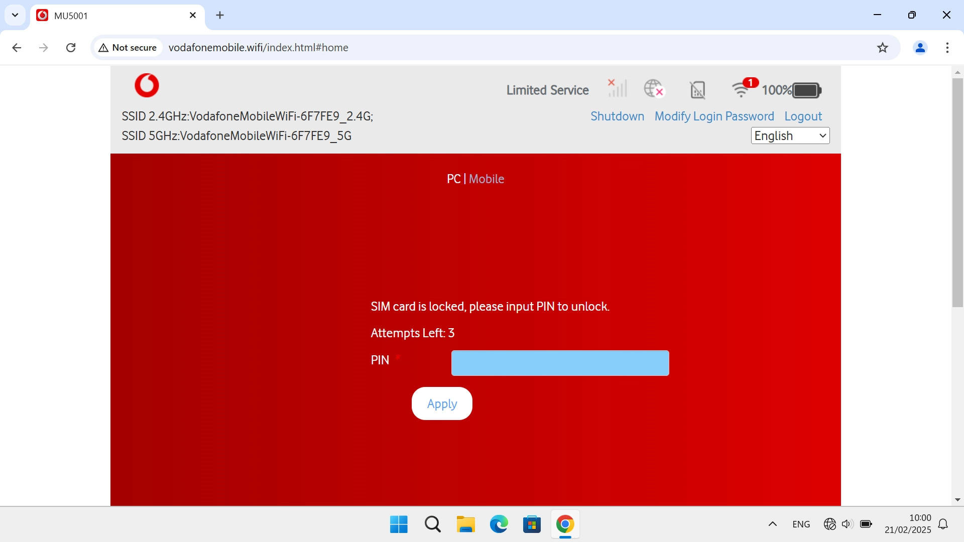 If prompted, click the field next to 