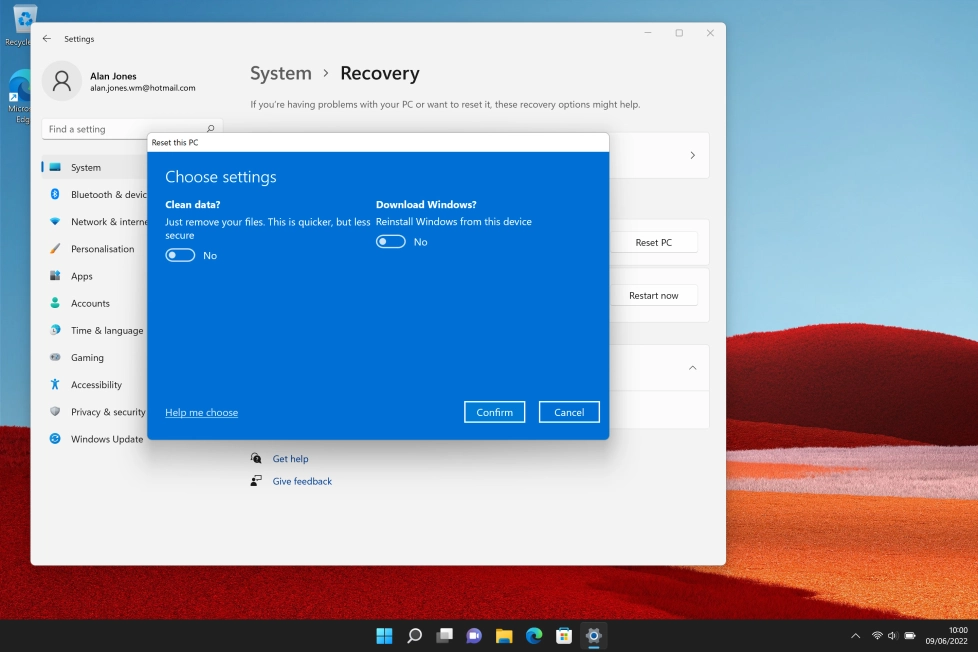 Click the indicators to select the required settings.