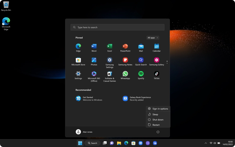 Click Shut down. Click Shut down.