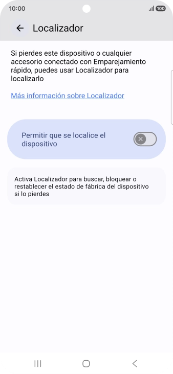 Pulsa el indicador junto a 