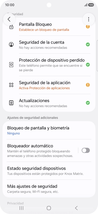 Pulsa Más ajustes de seguridad.