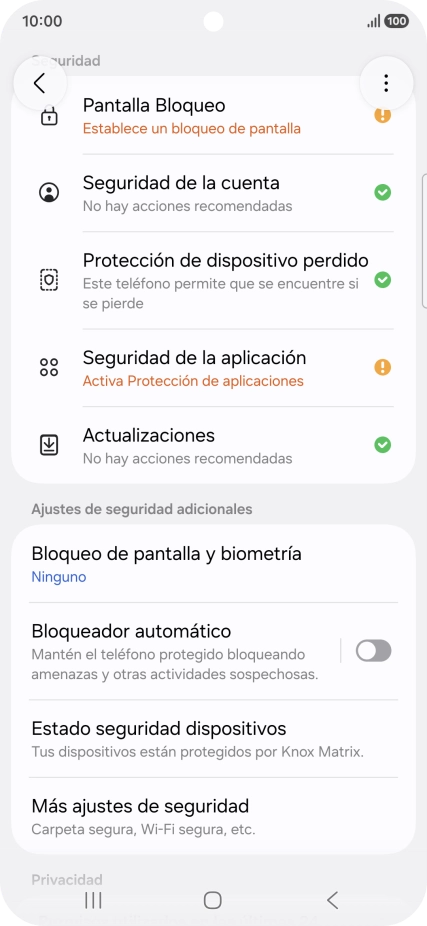 Pulsa Más ajustes de seguridad.