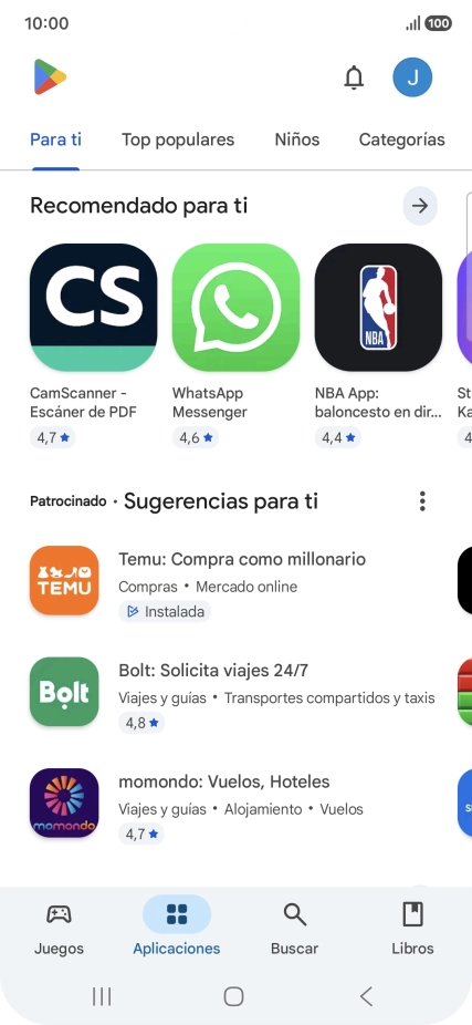 Pulsa el icono de perfil.