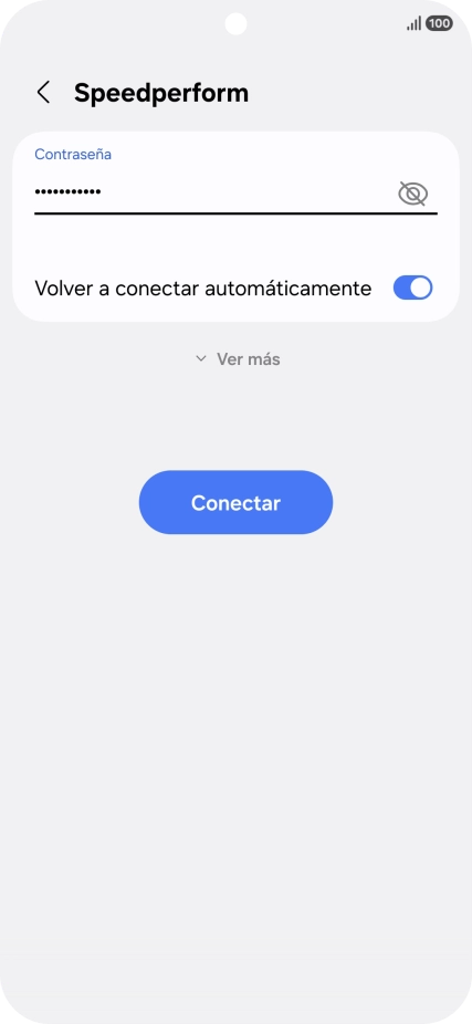Introduce la contraseña de la red wifi y pulsa Conectar.