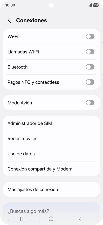Pulsa Redes móviles.