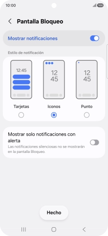 Pulsa los ajustes deseados para activarlos o desactivarlos.